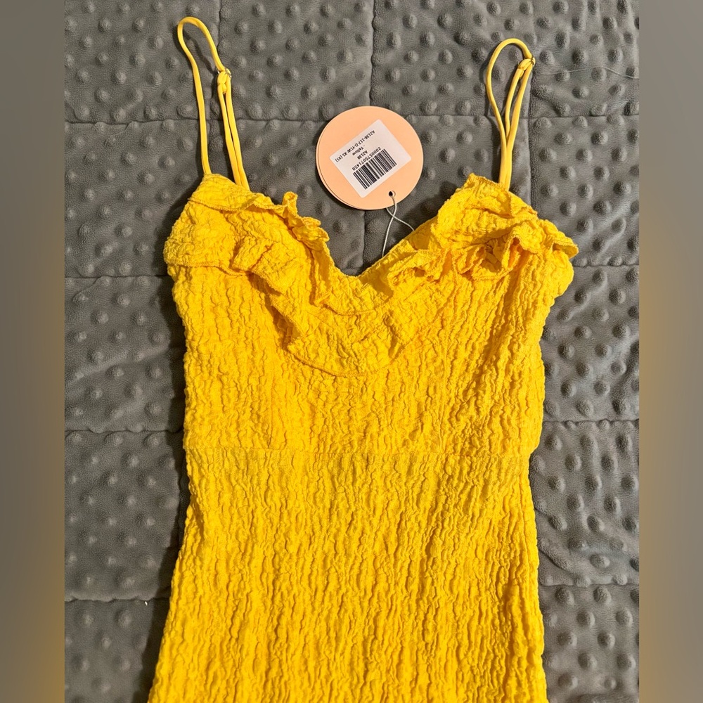 💛🌻🌼 Promenade Yellow Ruffle Maxi Dress - Picture 6 of 6
